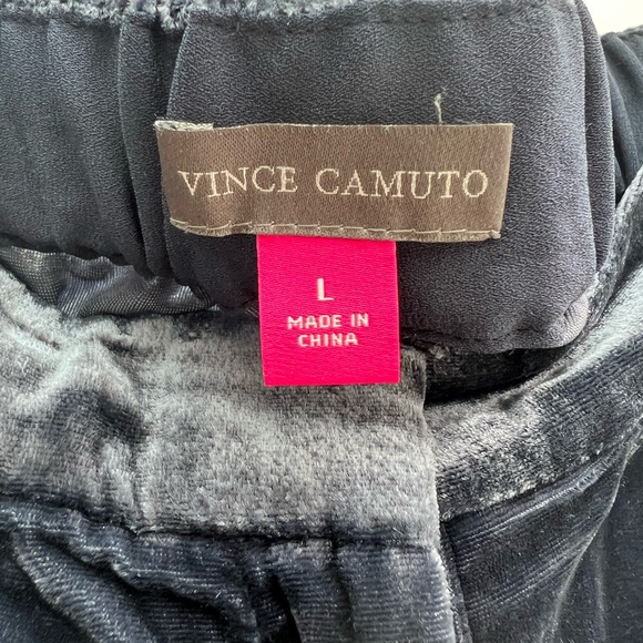 Vince Camuto size large wide leg blue velvet trousers - Picture 5 of 5